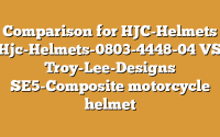 Comparison for HJC-Helmets Hjc-Helmets-0803-4448-04 VS Troy-Lee-Designs SE5-Composite motorcycle helmet