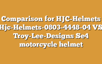 Comparison for HJC-Helmets Hjc-Helmets-0803-4448-04 VS Troy-Lee-Designs Se4 motorcycle helmet