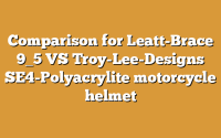 Comparison for Leatt-Brace 9_5 VS Troy-Lee-Designs SE4-Polyacrylite motorcycle helmet