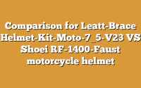 Comparison for Leatt-Brace Helmet-Kit-Moto-7_5-V23 VS Shoei RF-1400-Faust motorcycle helmet