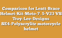 Comparison for Leatt-Brace Helmet-Kit-Moto-7_5-V23 VS Troy-Lee-Designs SE4-Polyacrylite motorcycle helmet