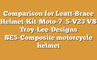 Comparison for Leatt-Brace Helmet-Kit-Moto-7_5-V23 VS Troy-Lee-Designs SE5-Composite motorcycle helmet