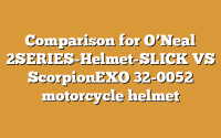 Comparison for O’Neal 2SERIES-Helmet-SLICK VS ScorpionEXO 32-0052 motorcycle helmet