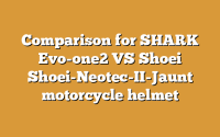 Comparison for SHARK Evo-one2 VS Shoei Shoei-Neotec-II-Jaunt motorcycle helmet
