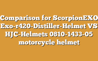Comparison for ScorpionEXO Exo-r420-Distiller-Helmet VS HJC-Helmets 0810-1433-05 motorcycle helmet