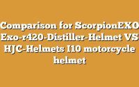 Comparison for ScorpionEXO Exo-r420-Distiller-Helmet VS HJC-Helmets I10 motorcycle helmet
