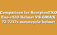 Comparison for ScorpionEXO Exo-r420-Helmet VS GMAX 72-7217s motorcycle helmet