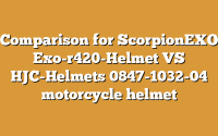 Comparison for ScorpionEXO Exo-r420-Helmet VS HJC-Helmets 0847-1032-04 motorcycle helmet