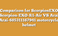 Comparison for ScorpionEXO Scorpion-EXO-R1-Air VS Arai Arai-685311167941 motorcycle helmet