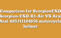 Comparison for ScorpionEXO Scorpion-EXO-R1-Air VS Arai Arai-685311184856 motorcycle helmet