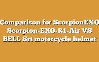Comparison for ScorpionEXO Scorpion-EXO-R1-Air VS BELL Srt motorcycle helmet