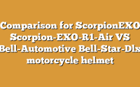 Comparison for ScorpionEXO Scorpion-EXO-R1-Air VS Bell-Automotive Bell-Star-Dlx motorcycle helmet