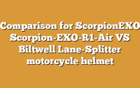 Comparison for ScorpionEXO Scorpion-EXO-R1-Air VS Biltwell Lane-Splitter motorcycle helmet