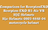 Comparison for ScorpionEXO Scorpion-EXO-R1-Air VS HJC-Helmets Hjc-Helmets-0803-4448-04 motorcycle helmet