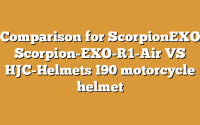 Comparison for ScorpionEXO Scorpion-EXO-R1-Air VS HJC-Helmets I90 motorcycle helmet