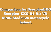 Comparison for ScorpionEXO Scorpion-EXO-R1-Air VS MMG Model-20 motorcycle helmet