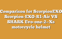 Comparison for ScorpionEXO Scorpion-EXO-R1-Air VS SHARK Evo-one-2—Xs motorcycle helmet