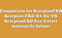 Comparison for ScorpionEXO Scorpion-EXO-R1-Air VS ScorpionEXO Exo-Covert motorcycle helmet