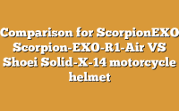 Comparison for ScorpionEXO Scorpion-EXO-R1-Air VS Shoei Solid-X-14 motorcycle helmet