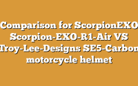 Comparison for ScorpionEXO Scorpion-EXO-R1-Air VS Troy-Lee-Designs SE5-Carbon motorcycle helmet