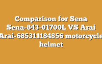 Comparison for Sena Sena-843-01700L VS Arai Arai-685311184856 motorcycle helmet