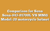 Comparison for Sena Sena-843-01700L VS MMG Model-20 motorcycle helmet