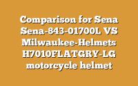 Comparison for Sena Sena-843-01700L VS Milwaukee-Helmets H7010FLATGRY-LG motorcycle helmet