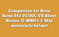 Comparison for Sena Sena-843-01700L VS Shoei Neotec-II-MM93-2-Way motorcycle helmet