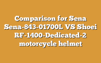 Comparison for Sena Sena-843-01700L VS Shoei RF-1400-Dedicated-2 motorcycle helmet