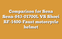 Comparison for Sena Sena-843-01700L VS Shoei RF-1400-Faust motorcycle helmet