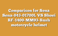 Comparison for Sena Sena-843-01700L VS Shoei RF-1400-MM93-Rush motorcycle helmet
