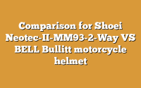 Comparison for Shoei Neotec-II-MM93-2-Way VS BELL Bullitt motorcycle helmet