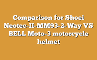 Comparison for Shoei Neotec-II-MM93-2-Way VS BELL Moto-3 motorcycle helmet