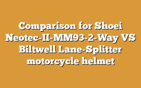 Comparison for Shoei Neotec-II-MM93-2-Way VS Biltwell Lane-Splitter motorcycle helmet