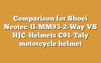 Comparison for Shoei Neotec-II-MM93-2-Way VS HJC-Helmets C91-Taly motorcycle helmet
