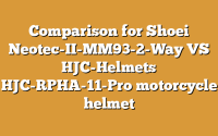 Comparison for Shoei Neotec-II-MM93-2-Way VS HJC-Helmets HJC-RPHA-11-Pro motorcycle helmet