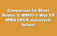 Comparison for Shoei Neotec-II-MM93-2-Way VS MMG CRUX motorcycle helmet