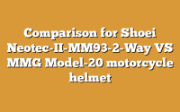 Comparison for Shoei Neotec-II-MM93-2-Way VS MMG Model-20 motorcycle helmet