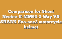Comparison for Shoei Neotec-II-MM93-2-Way VS SHARK Evo-one2 motorcycle helmet
