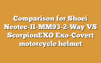 Comparison for Shoei Neotec-II-MM93-2-Way VS ScorpionEXO Exo-Covert motorcycle helmet