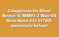 Comparison for Shoei Neotec-II-MM93-2-Way VS Sena Sena-843-01700L motorcycle helmet