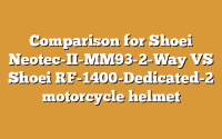 Comparison for Shoei Neotec-II-MM93-2-Way VS Shoei RF-1400-Dedicated-2 motorcycle helmet