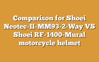 Comparison for Shoei Neotec-II-MM93-2-Way VS Shoei RF-1400-Mural motorcycle helmet