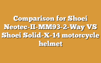 Comparison for Shoei Neotec-II-MM93-2-Way VS Shoei Solid-X-14 motorcycle helmet