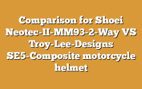 Comparison for Shoei Neotec-II-MM93-2-Way VS Troy-Lee-Designs SE5-Composite motorcycle helmet