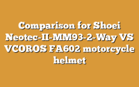 Comparison for Shoei Neotec-II-MM93-2-Way VS VCOROS FA602 motorcycle helmet