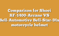 Comparison for Shoei RF-1400-Arcane VS Bell-Automotive Bell-Star-Dlx motorcycle helmet