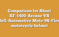 Comparison for Shoei RF-1400-Arcane VS Bell-Automotive Moto-9S-Flex motorcycle helmet