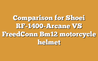 Comparison for Shoei RF-1400-Arcane VS FreedConn Bm12 motorcycle helmet