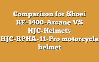 Comparison for Shoei RF-1400-Arcane VS HJC-Helmets HJC-RPHA-11-Pro motorcycle helmet